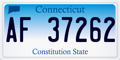CT license plate AF37262