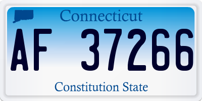 CT license plate AF37266