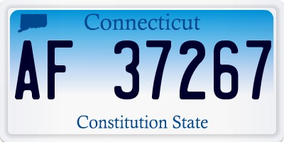 CT license plate AF37267