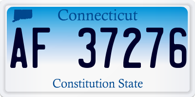 CT license plate AF37276