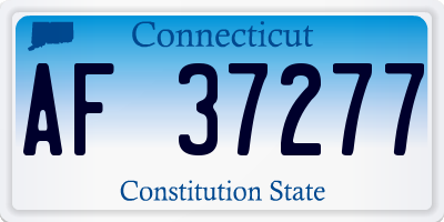 CT license plate AF37277