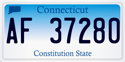 CT license plate AF37280