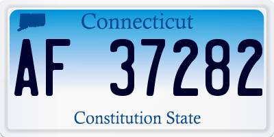 CT license plate AF37282