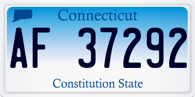 CT license plate AF37292