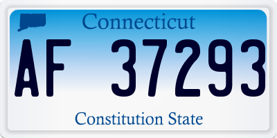 CT license plate AF37293