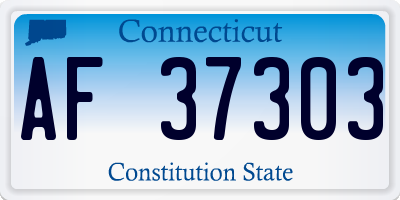 CT license plate AF37303