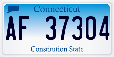 CT license plate AF37304