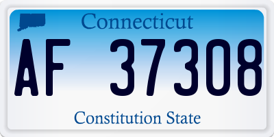 CT license plate AF37308