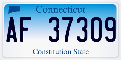 CT license plate AF37309