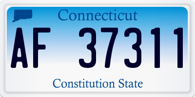 CT license plate AF37311