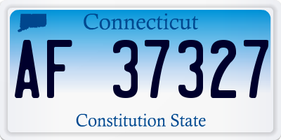CT license plate AF37327