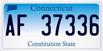 CT license plate AF37336