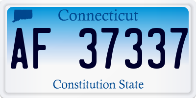 CT license plate AF37337