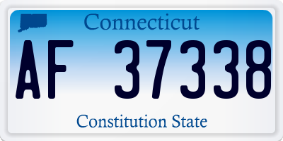 CT license plate AF37338