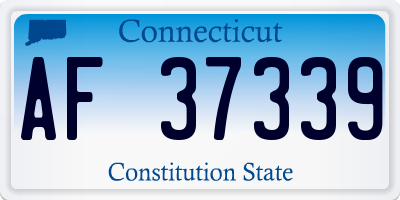 CT license plate AF37339