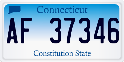 CT license plate AF37346