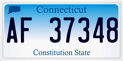 CT license plate AF37348