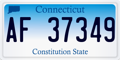 CT license plate AF37349
