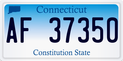 CT license plate AF37350
