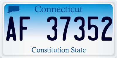 CT license plate AF37352