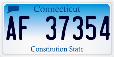 CT license plate AF37354