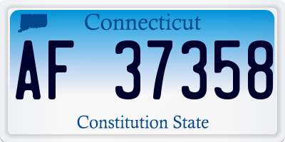 CT license plate AF37358