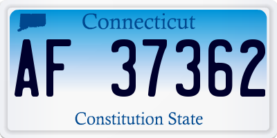 CT license plate AF37362