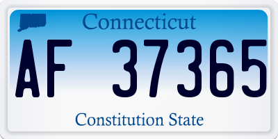 CT license plate AF37365