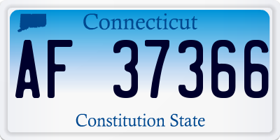 CT license plate AF37366