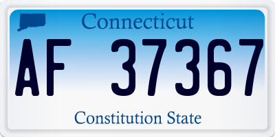 CT license plate AF37367