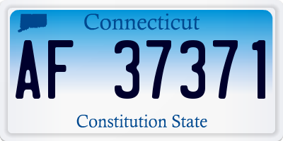 CT license plate AF37371
