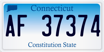 CT license plate AF37374