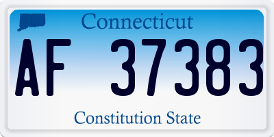 CT license plate AF37383