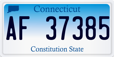CT license plate AF37385