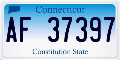 CT license plate AF37397