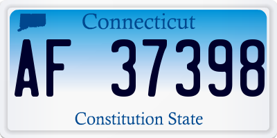 CT license plate AF37398