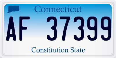 CT license plate AF37399