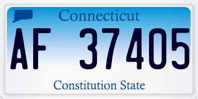 CT license plate AF37405