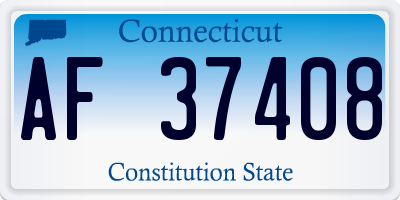 CT license plate AF37408