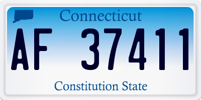 CT license plate AF37411