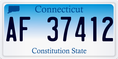 CT license plate AF37412