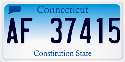 CT license plate AF37415