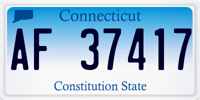 CT license plate AF37417