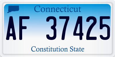 CT license plate AF37425