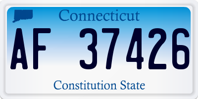 CT license plate AF37426