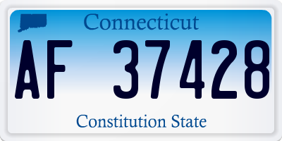 CT license plate AF37428