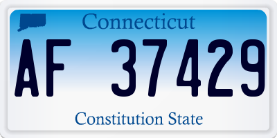 CT license plate AF37429