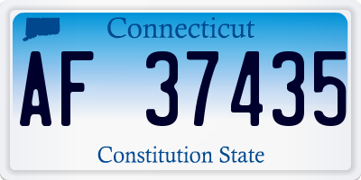 CT license plate AF37435