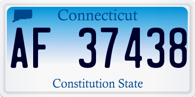 CT license plate AF37438