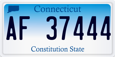 CT license plate AF37444